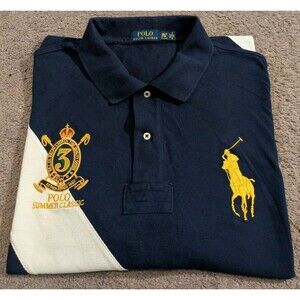 Polo Ralph Lauren Summer Classic Crest #3 Big Pony Blue Polo Big & Tall 3XLT